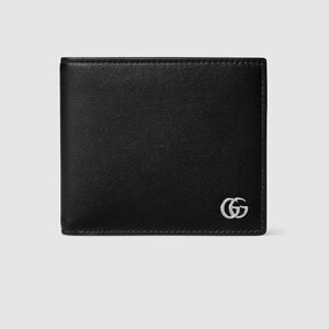 Gucci Black Bifold Wallet with Silver Logo